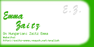 emma zaitz business card